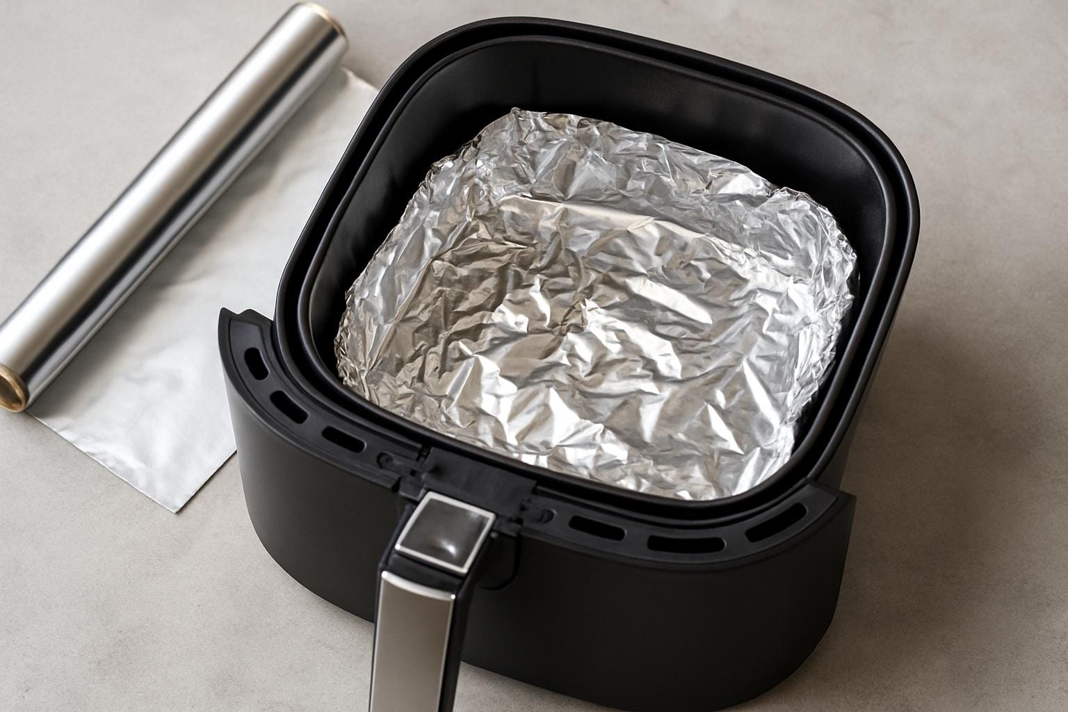Må man bruge aluminiumsfolie i airfryer? Regler og tips