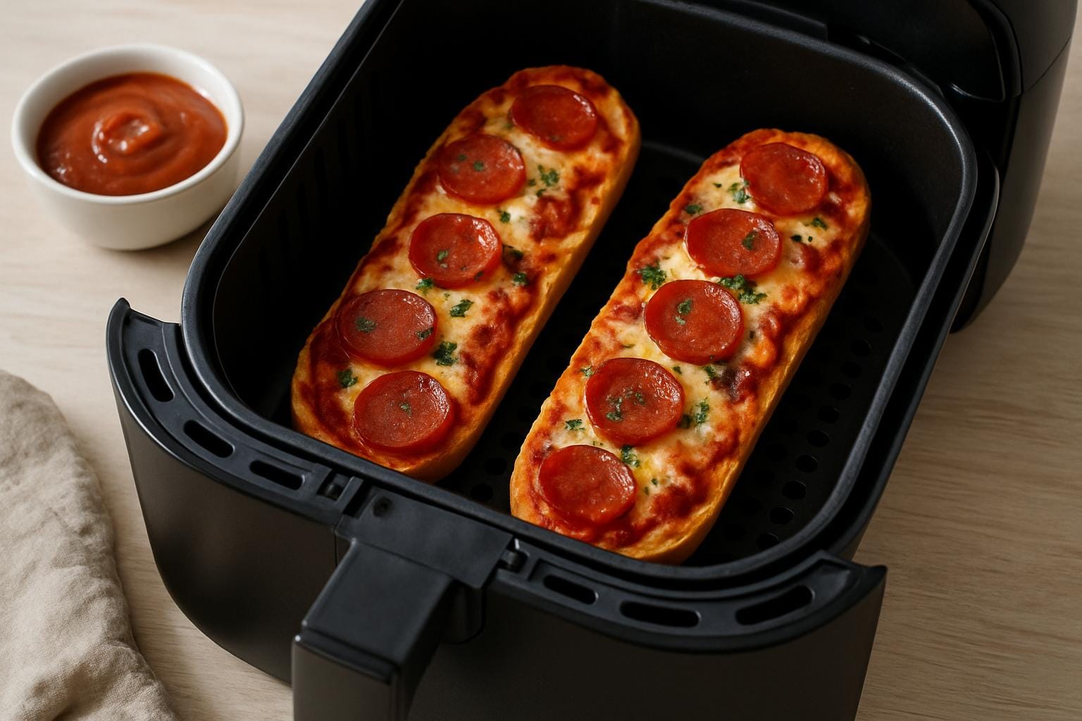 Bag pizza i airfryer – Tider, tricks og opskrift